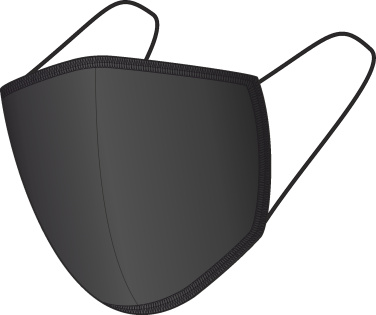 Logo trade promotional merchandise photo of: BLACK-BLACK cotton face mask 140116500